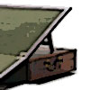 Use your mouse to rotate the Jefferson desk by clicking and dragging either right or left.  Click on the + to zoom in and on the - to zoom out.
