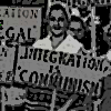 The <em>Brown</em> decision declared the system of legal segregation in public schools unconstitutional. The original decision was followed by a second related decision in 1955. This Supreme Court decision ordered that the states end segregation with "all deliberate speed." There were considerable organized oppositions to the rulings. Segregationists played on the fears and prejudices of their communities and launched a militant campaign of defiance and resistance. Through state and local governments and private organizations, white supremacists attempted to block desegregation. People across the country, like these in 1956 from Poolesville, Maryland, took to the streets to protest integration. This kind of opposition exposed the deep divide in the nation and revealed the difficulty of enforcing the high court's decision.